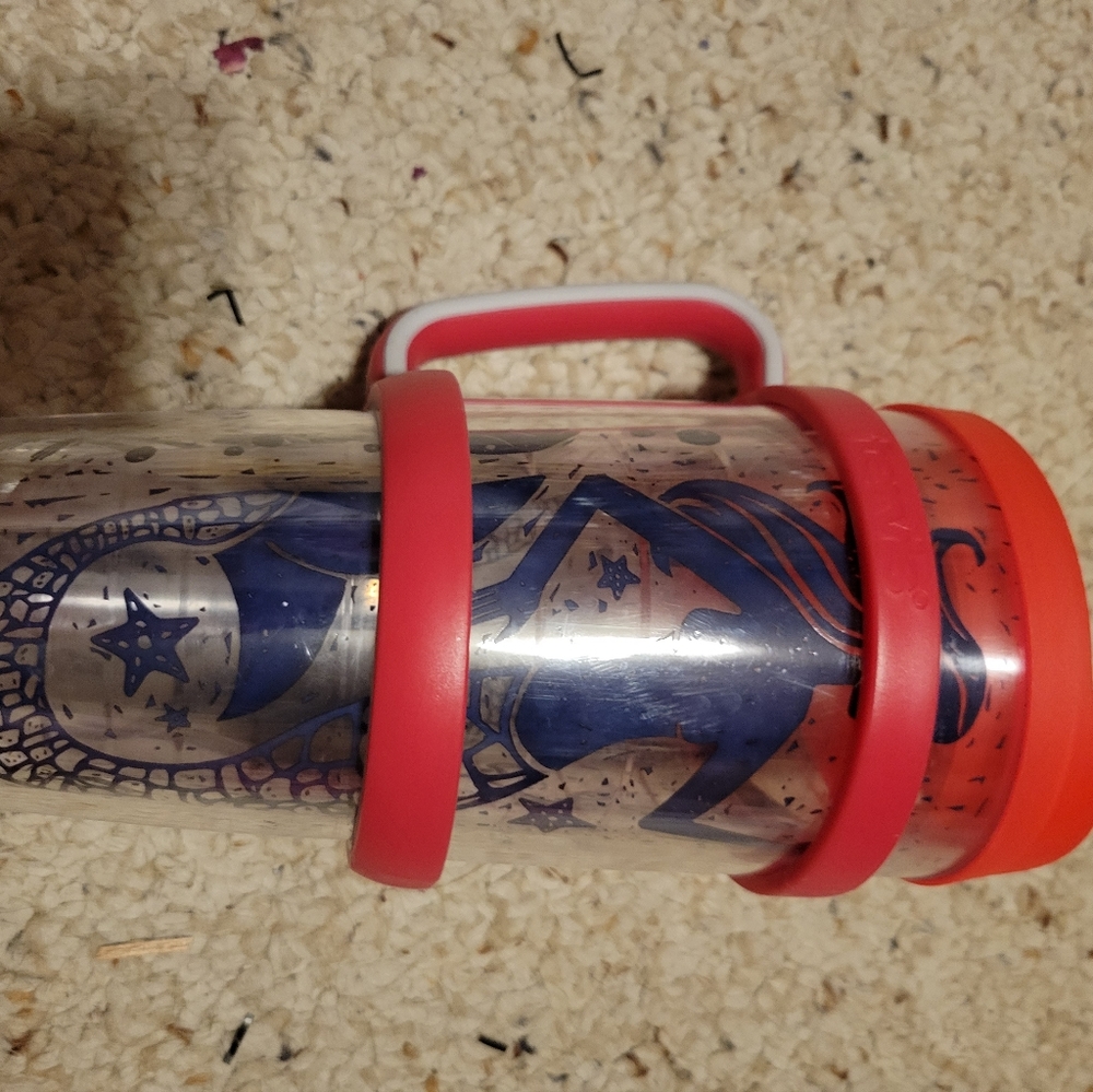 Tervis Mermaid Navy Blue Sea Double Wall Insulated Tumbler Mug Cup Lid 24 oz